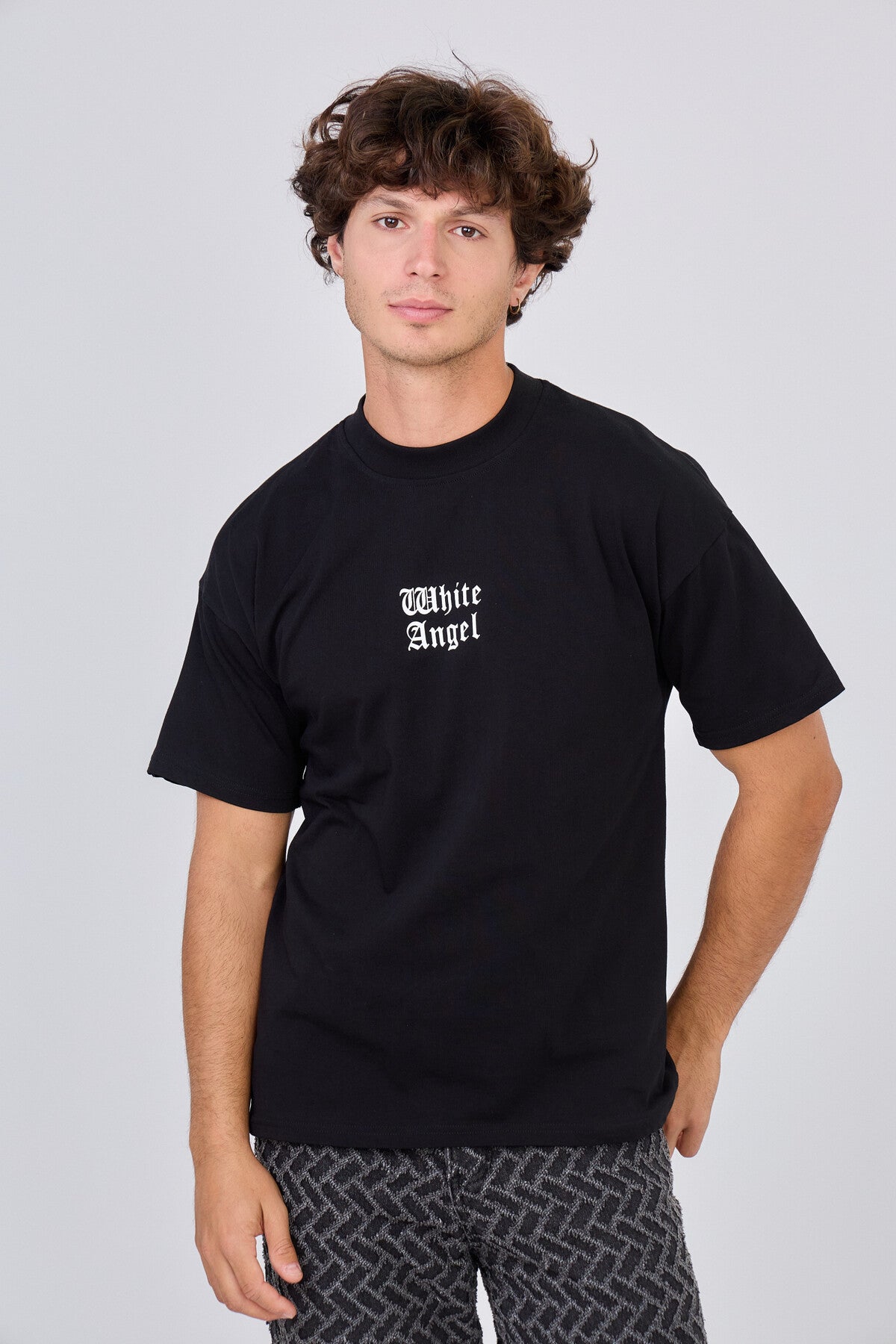 T-Shirt Noir "White Angel"