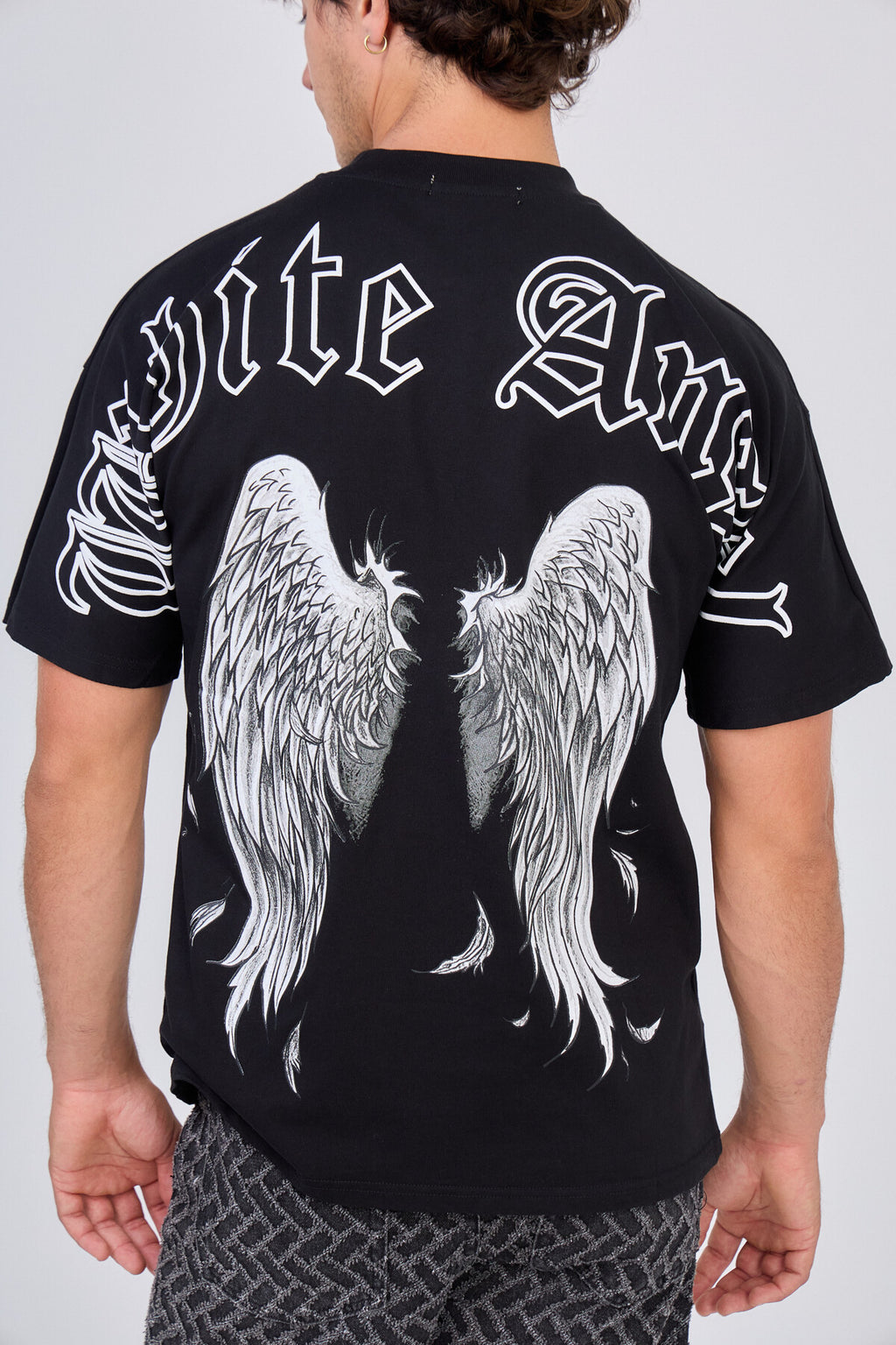 T-Shirt Noir "White Angel"