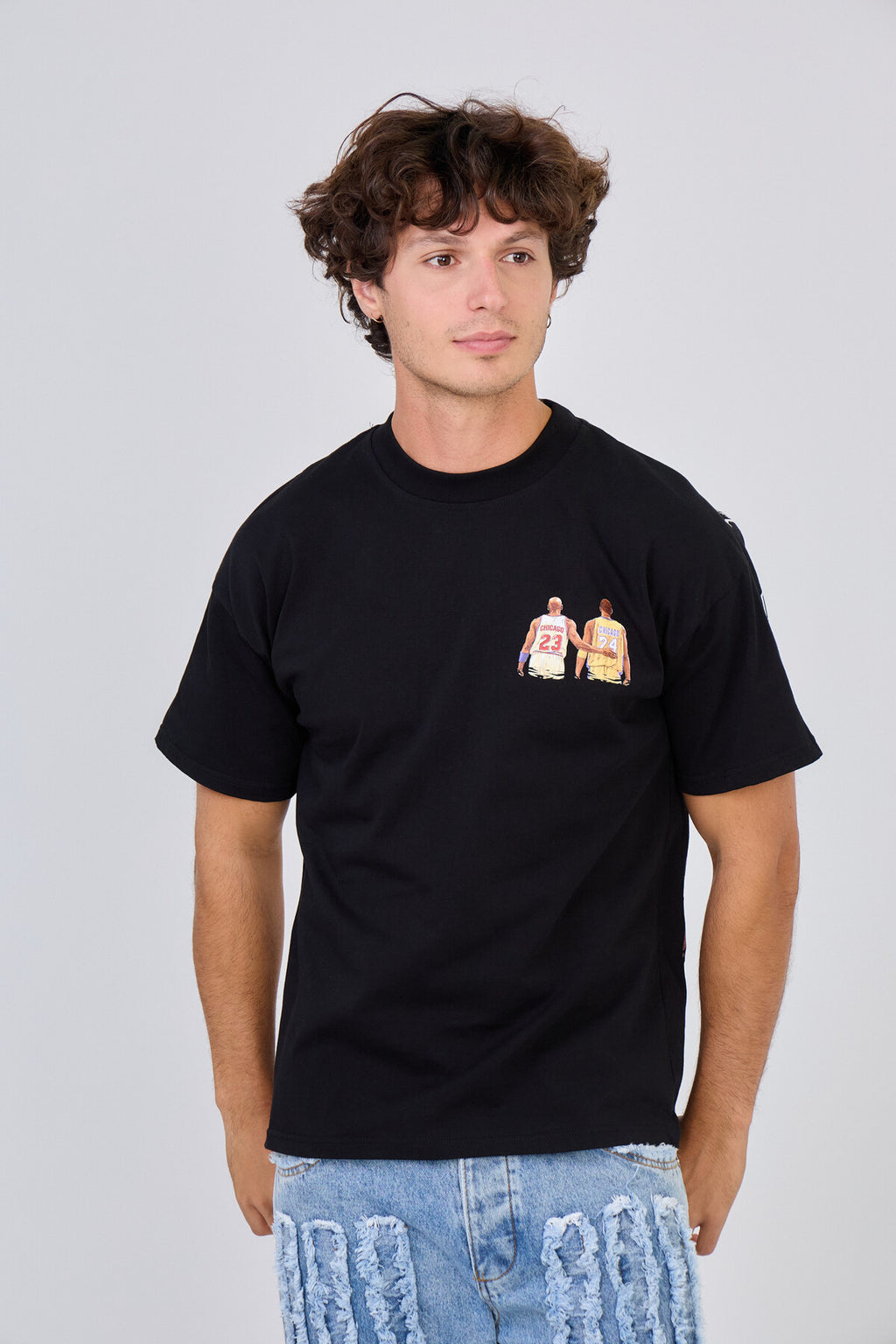 T-Shirt Noir "Chicago" Baskeball