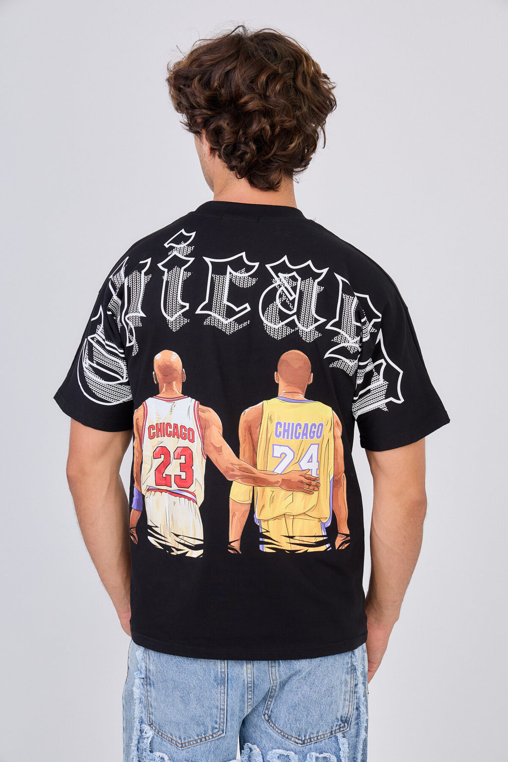 T-Shirt Noir "Chicago" Baskeball