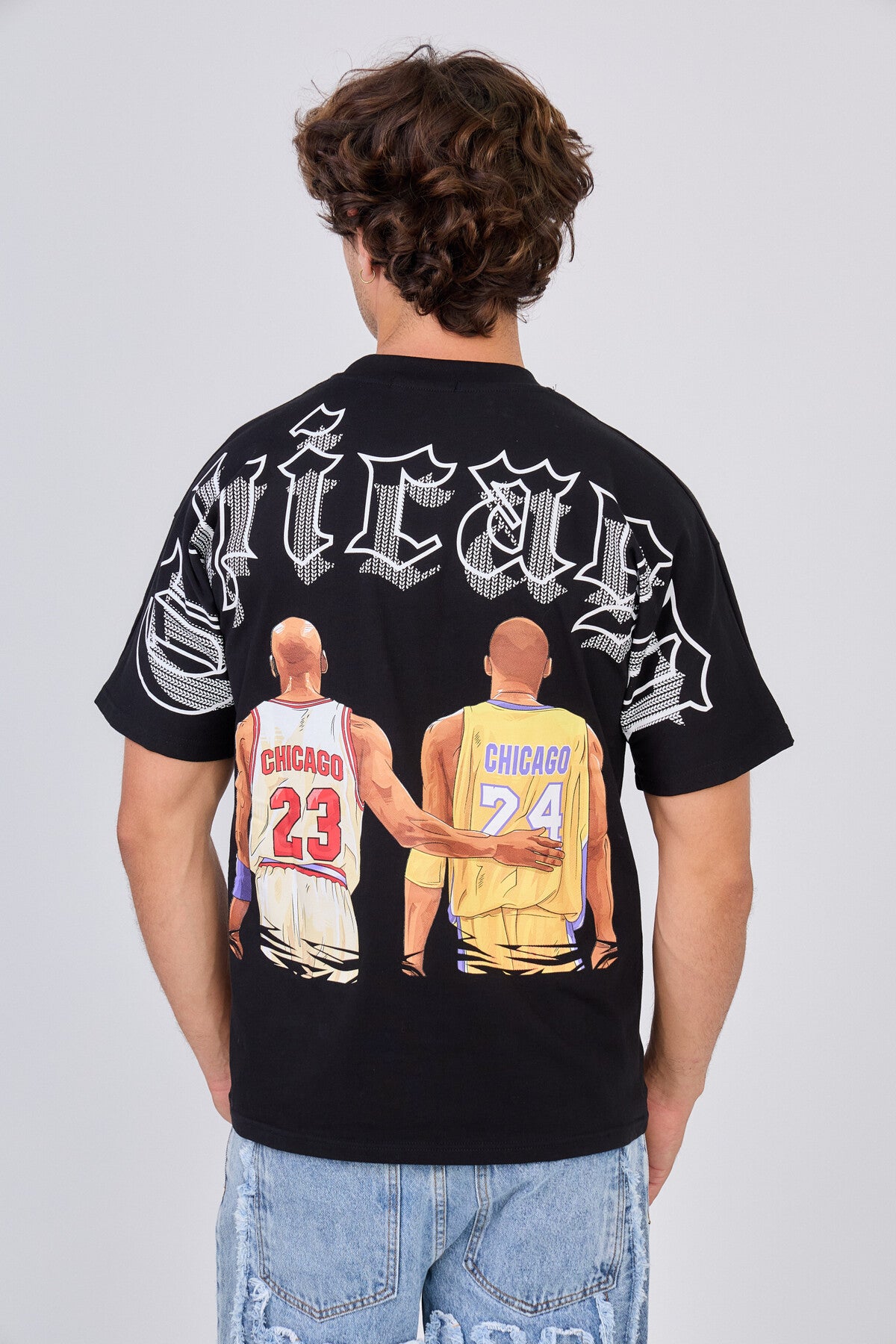 T-Shirt Noir "Chicago" Baskeball