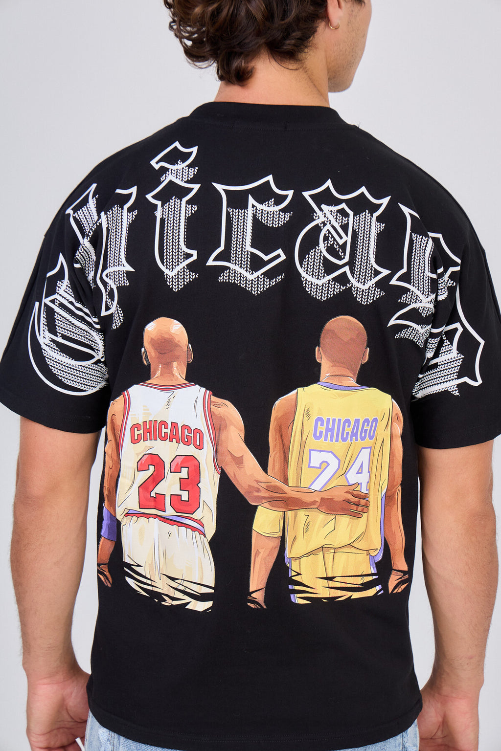 T-Shirt Noir "Chicago" Baskeball