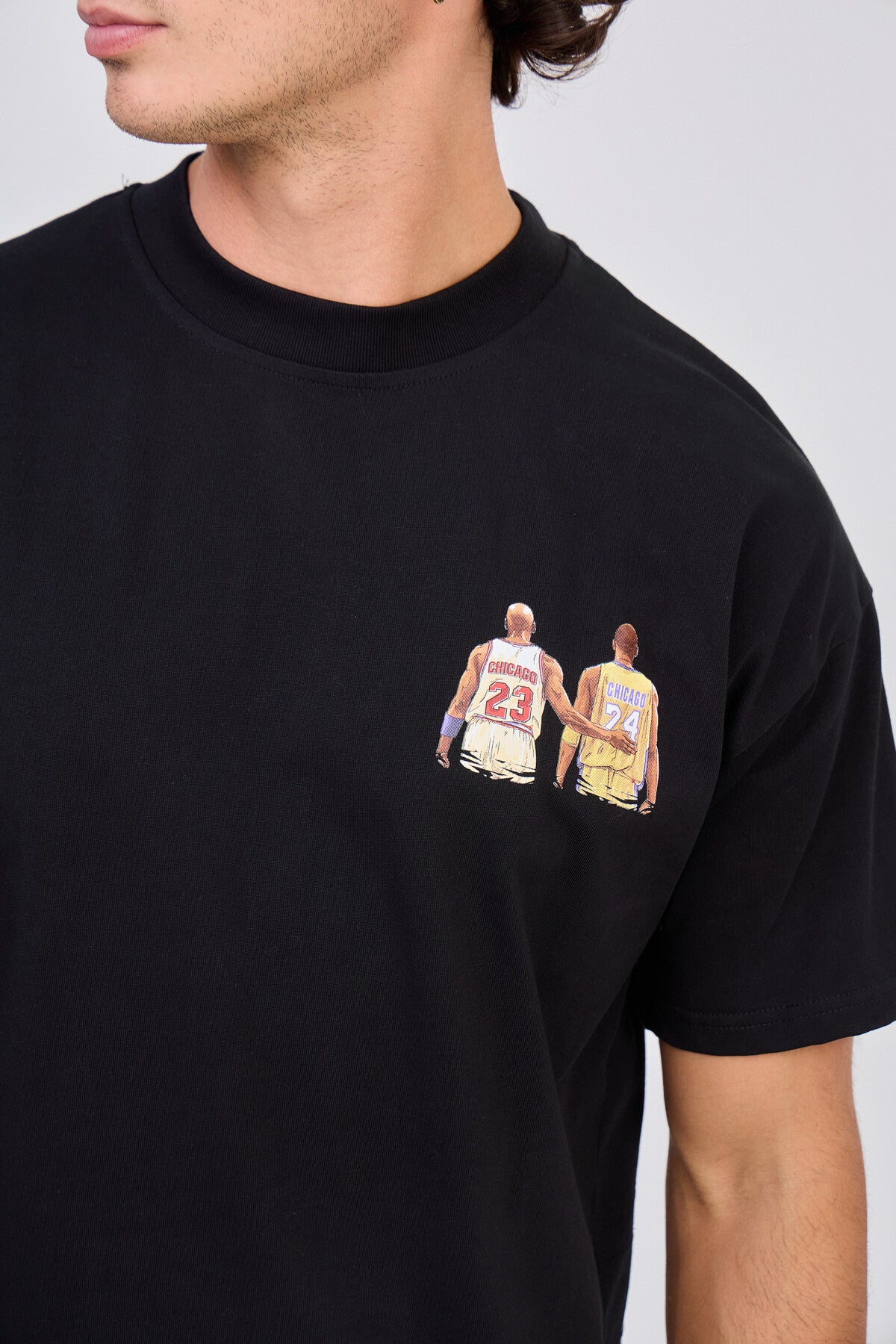 T-Shirt Noir "Chicago" Baskeball