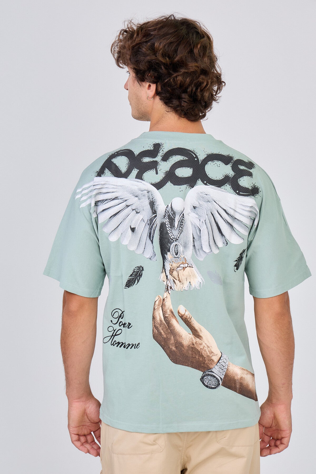 T-Shirt Vert D'eau "Peace"